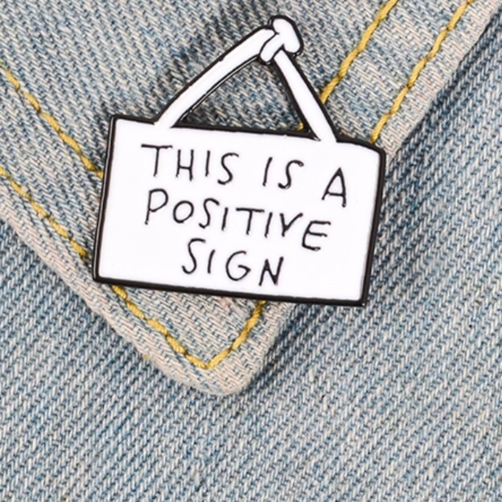 Enamel Quote Pin Brooch Positive Kawaii - Picture 5 of 7